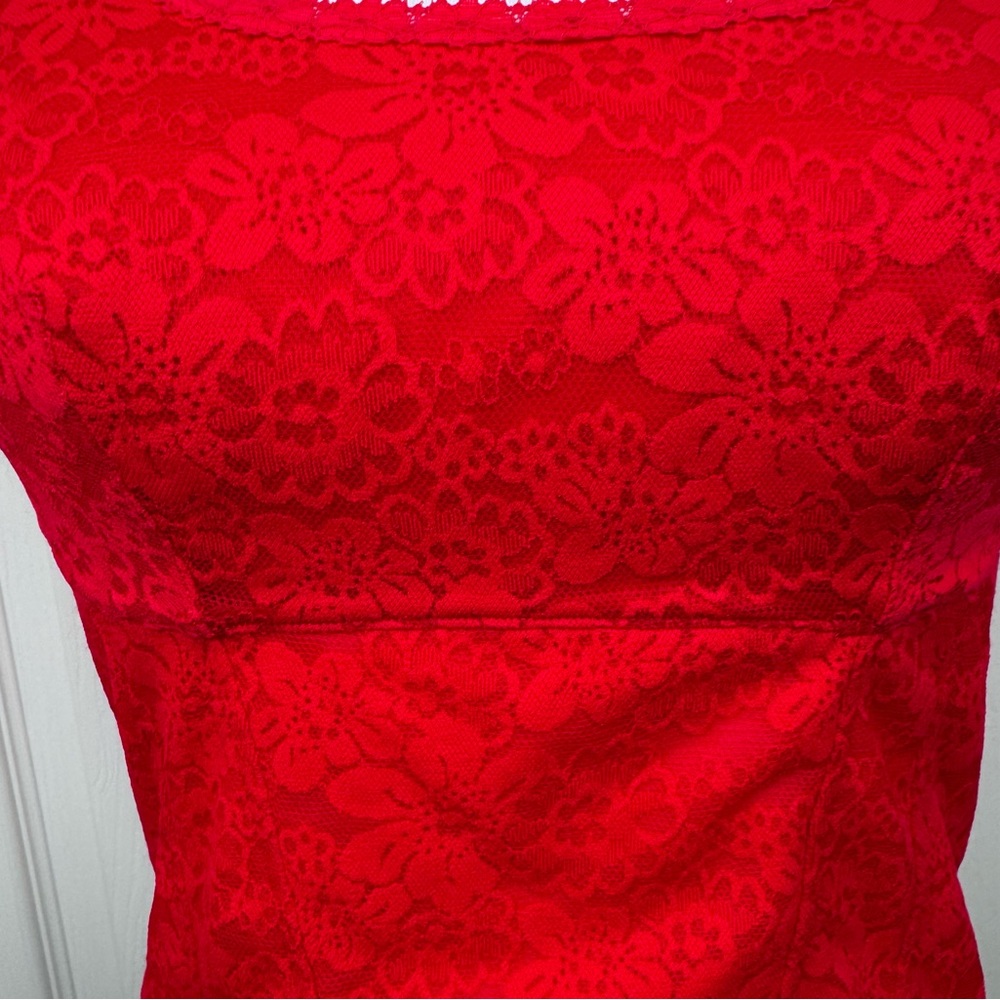 NWT PiNK Victoria’s Secret The Cinched Corset Red Lace Bralette Tank Top Cami L - Picture 8 of 8